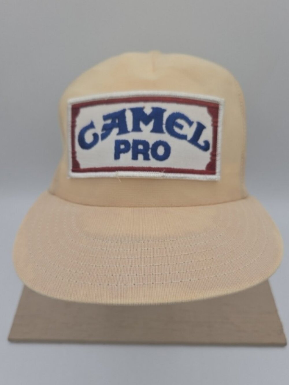 Vintage Camel Pro Trucker Hat Yellow Mesh Snapback USA Made